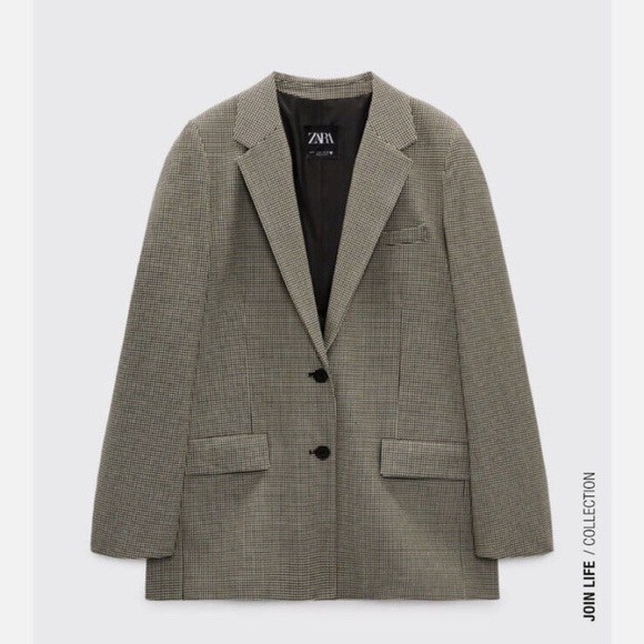 Zara Checkered Blazer - Picture 1 of 7